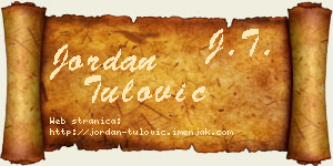 Jordan Tulović vizit kartica